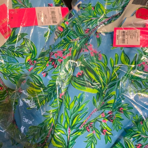 NWT LILLY PULITZER 2,4 CHYANNA PORTO BLUE BAMBOO FOREST New in original package - Picture 9 of 9